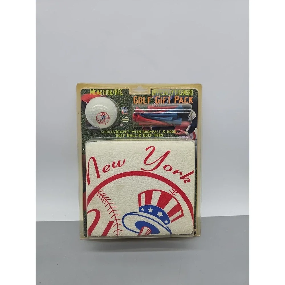 Vintage York Yankees Golf Gift Set - Golf Ball Tees &Towel, New in Pack NOS
